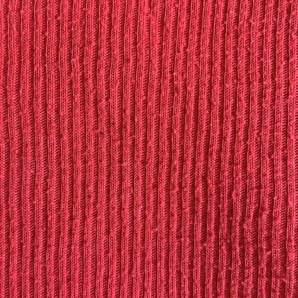 Pacsun Basic Red Ribbed Tee - Picture 4 of 6